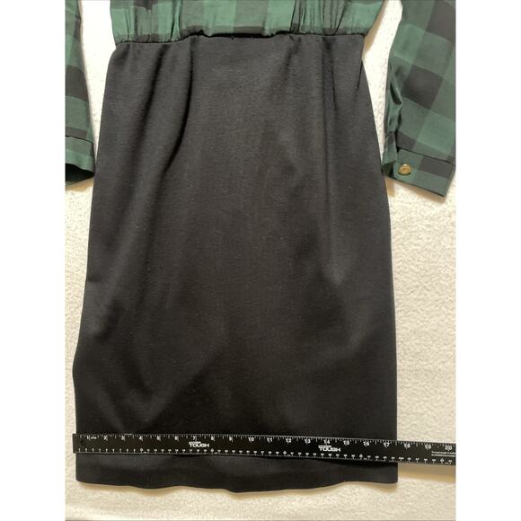 Vintage 80’s Dress R. J. Stevens By Carol Escritor Black Green Size 8 - Picture 5 of 10